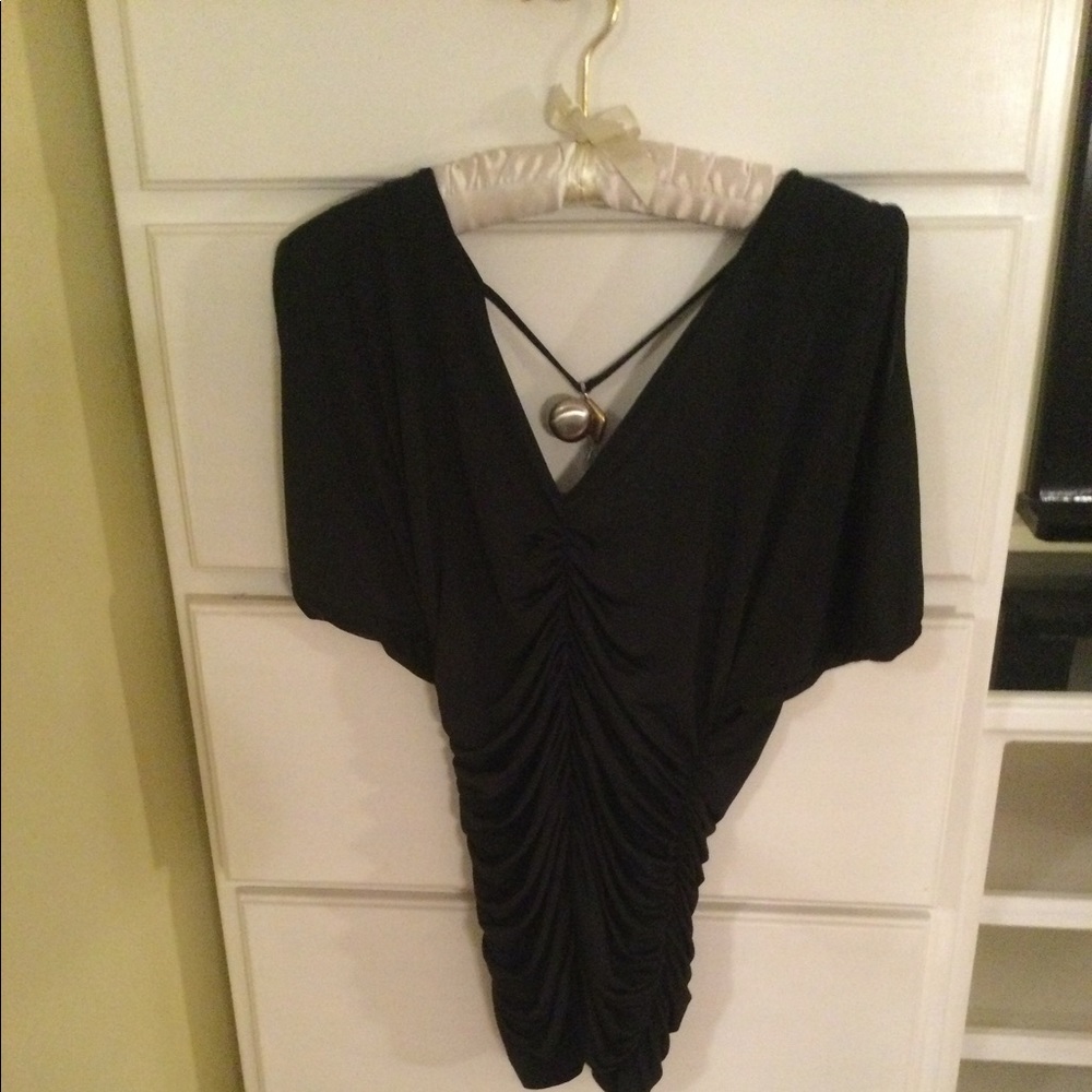 Black beaded back top